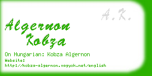 algernon kobza business card